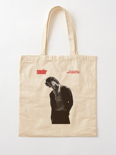 Sombr World Tour Tote Bag Shopping Bag Print Original Design White Unisex Travel Canvas Casual Bag Commuting Portable Handbags