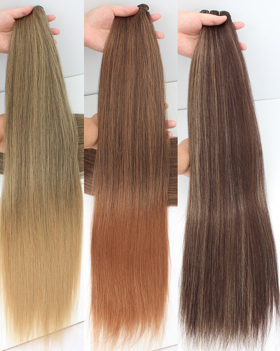 Russia Straight Hair Weave Bundles 65cm 200G Fiber Synthetic Hair Extensions Bio Protein Heat Resistant Ponytail Cosplay Hair