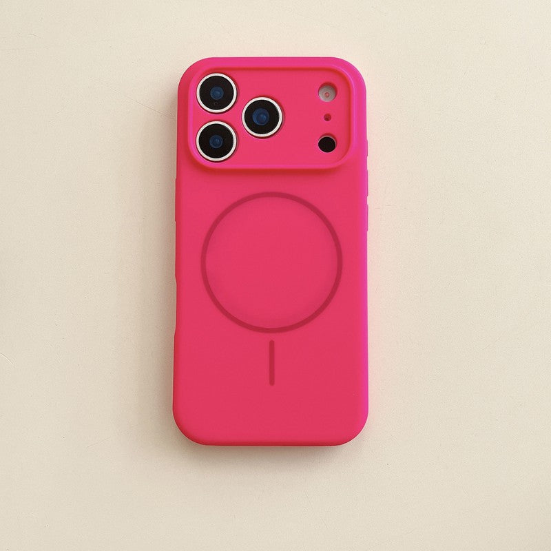 For Magsafe Magnetic Wireless Charging Solid Color Silicone Phone Case For iPhone 17 Pro Max/17/17 Pro Air Bumper Back Cover