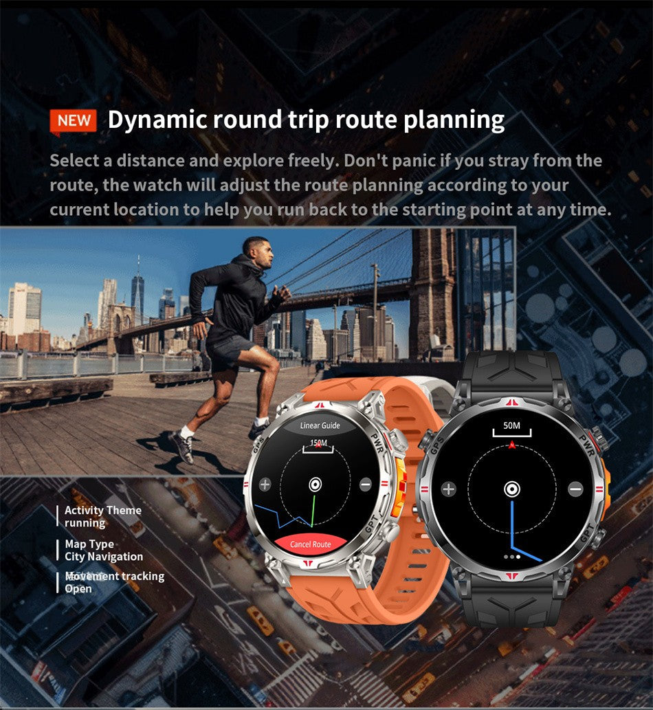 New T-Rex 3 Smart Watch Men GPS Positioning Military 5ATM Waterproof Watch 650mAh Battery Compass Altimeter GPT Assistant Watch