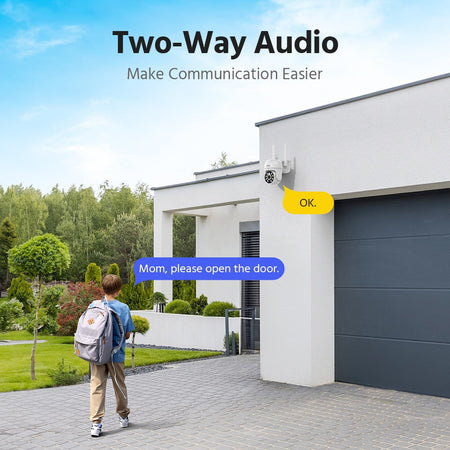 ANNKE 5MP Wireless Home Camera System 2PCS Cam Kit Security System Cameras PIR Human Detection 4CH Dual wifi Homebase