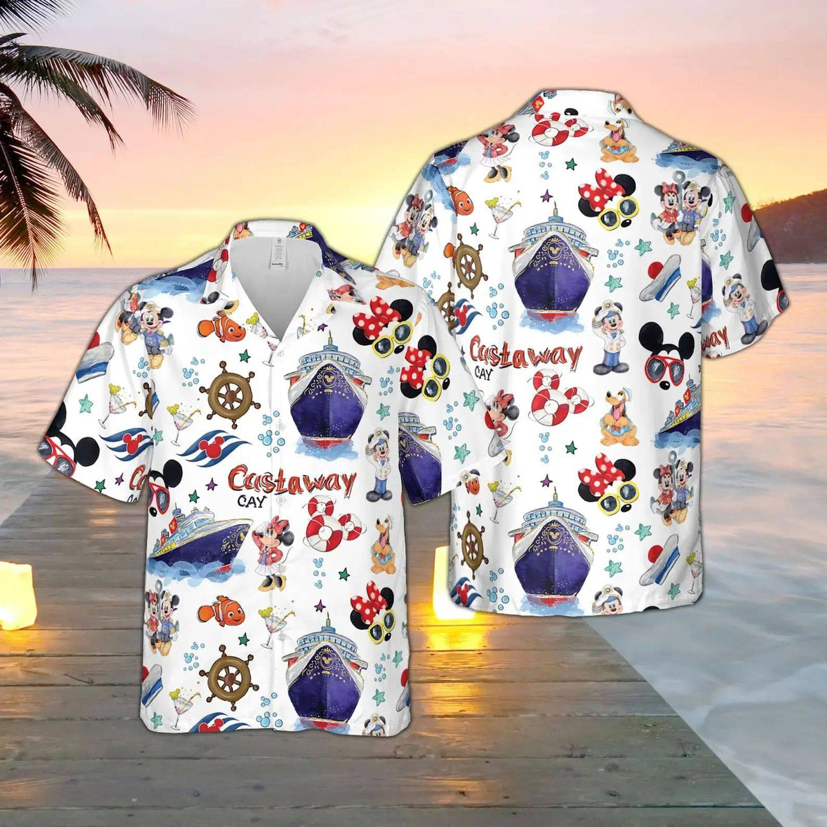 Camisa Hawaiana Con Estampado De Disney Cruise Para Hombre Y mujer, Camisa De Manga Corta Con botones, Camisa Hawaiana De Mickey