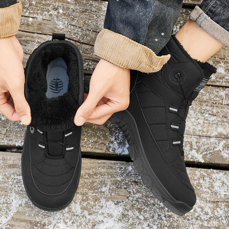 Winter New Swivel Buckle Fleece Waterproof Snow Boots Outdoor Non-slip and Wear-resistant