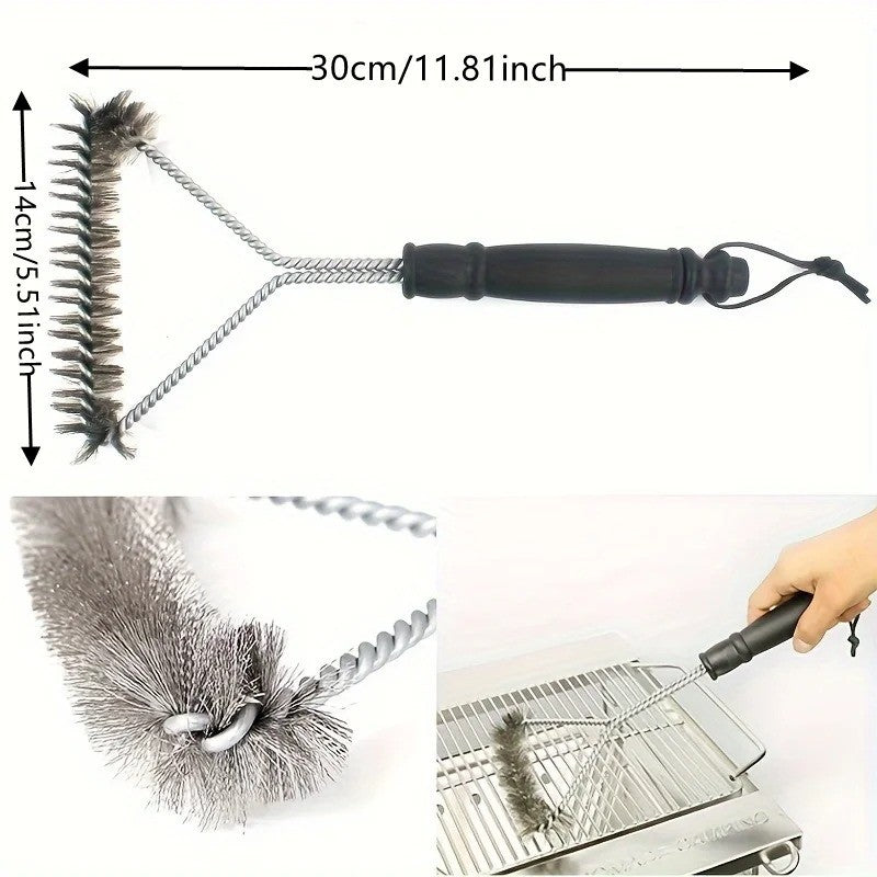 Barbecue Grill BBQ Brush Clean Tool Grill Accessories Stainless Steel Bristles Non-stick Cleaning Brushes Barbecue Accessories