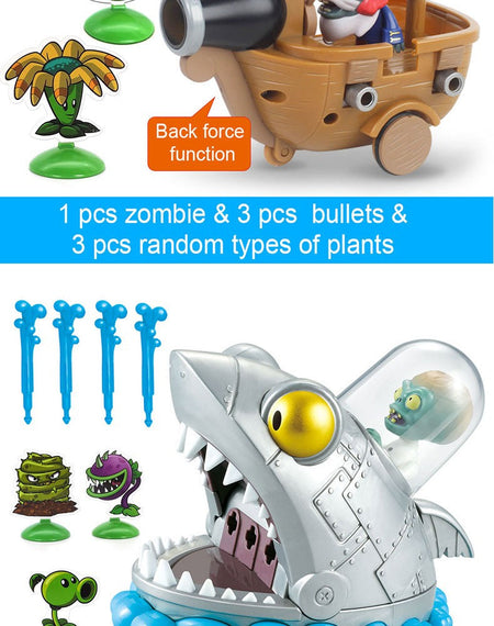 1pcs New PLANTS VS ZOMBIES PVZ Pea Shooter Boss Action Figure Model Toy Dolls Shooting Dave Allstar Toy Kids Gifts For Boys