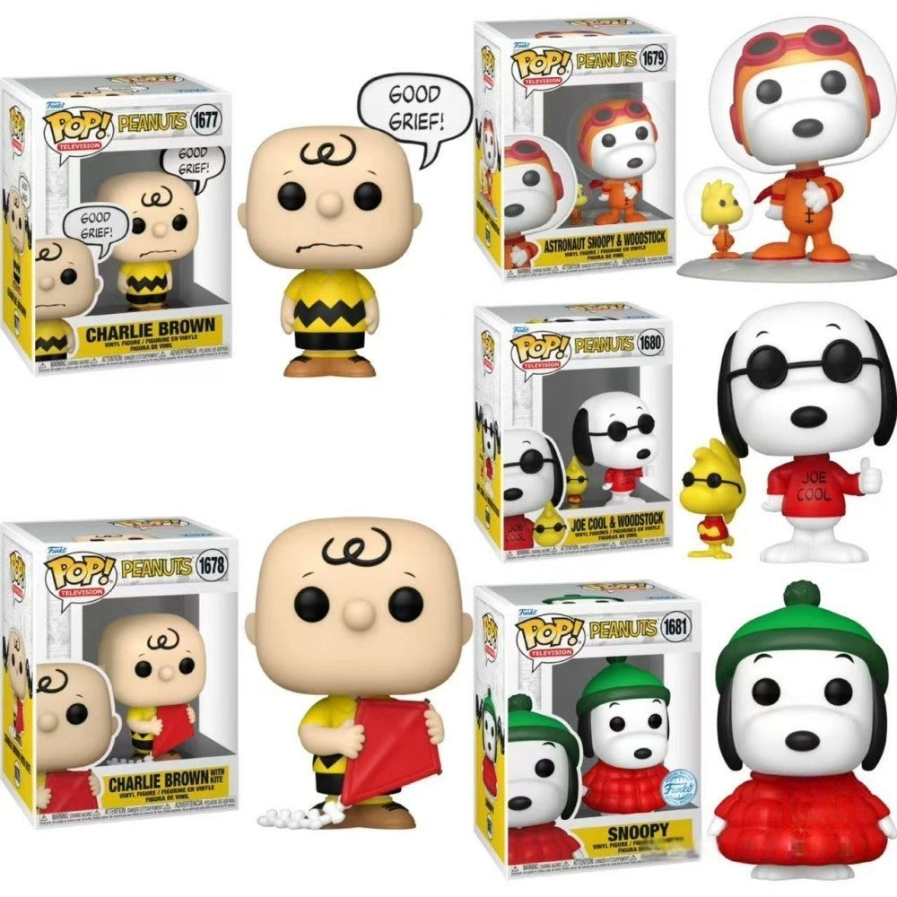 Funko Pop Snoopy Beagle Scouts Series Action Figure Anime Woodstock Astronaut Joe Cool Model Toys Limited Edition Figures Gifts