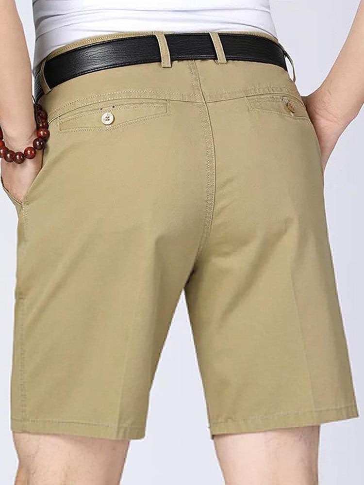 100% Cotton Shorts Men Knee Length Boardshorts Classic Brand Comfortable Clothing Beach Shorts Male Short Trousers