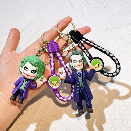 Anime Harley Quinn cartoon Marvel Batman Joker image doll bag keychain cute pendant Wonder Woman car accessories keychain