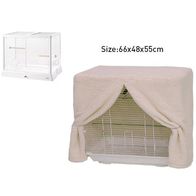Winter Warm Bird Cage Cover Breathable Splashproof Large Bird Cage Cover Parrot Cage Shading Protective Products Bird Supplies