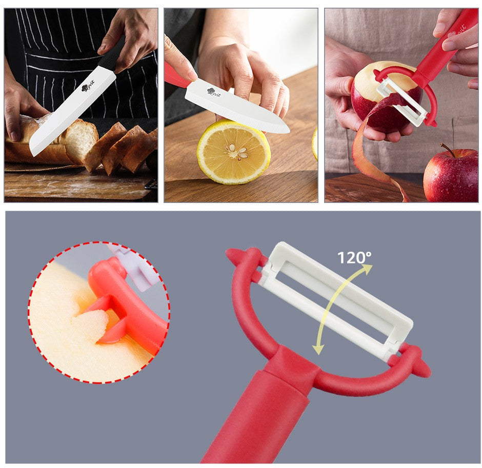 Kitchen Chef Knife Rustproof Fruit Paring Knife Ceramic Knife Household Utility Vegetable Slicing Knives Sharp Black Blades Cook