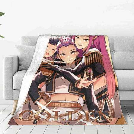 k-pop D-Demon Hunters Huntrix Saja Boys Blanket  Super Warm Comfortable Plush Throw Blanket Child Home Decor Flannel  Bed Cover