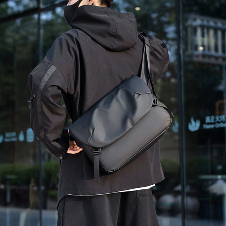 Minimalist Black Men's Shoulder Bag Male High Quality Waterproof Briefcase Crossbody Bag Business Style Messenger Bags for Men