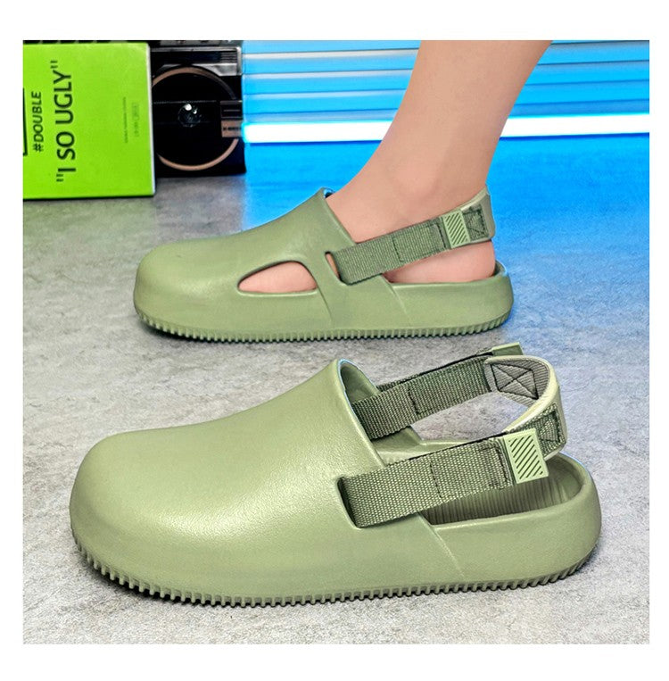 2025 New Casual EVA Sandal Men'S Non-Slip Flip-Flop Mule Design Comfortable Breathable Slip-On Lazy Shoes Adults Home Slippers