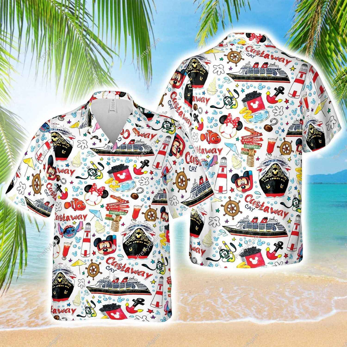 Camisa Hawaiana Con Estampado De Disney Cruise Para Hombre Y mujer, Camisa De Manga Corta Con botones, Camisa Hawaiana De Mickey