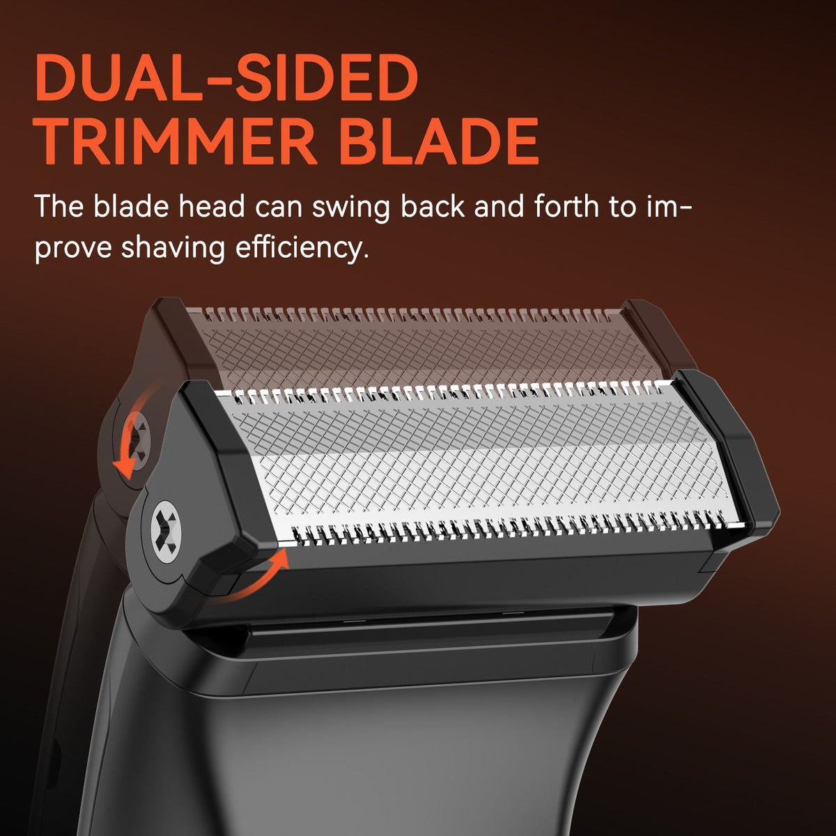 MAXGROOM 3 in 1 Men Bidirectional Body Hair Trimmer Electric Shaver IPX6 Waterproof Double-edged Razor Whole Body Hair Trimmer