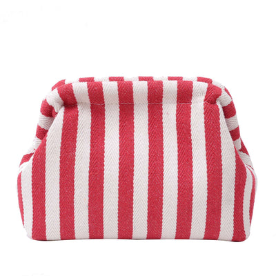 Woven Crochet Purses for Women Beach Clutch Handbags Dumpling Hobo Casual Colorblock Bag Ladies Ruched Cloud Purse