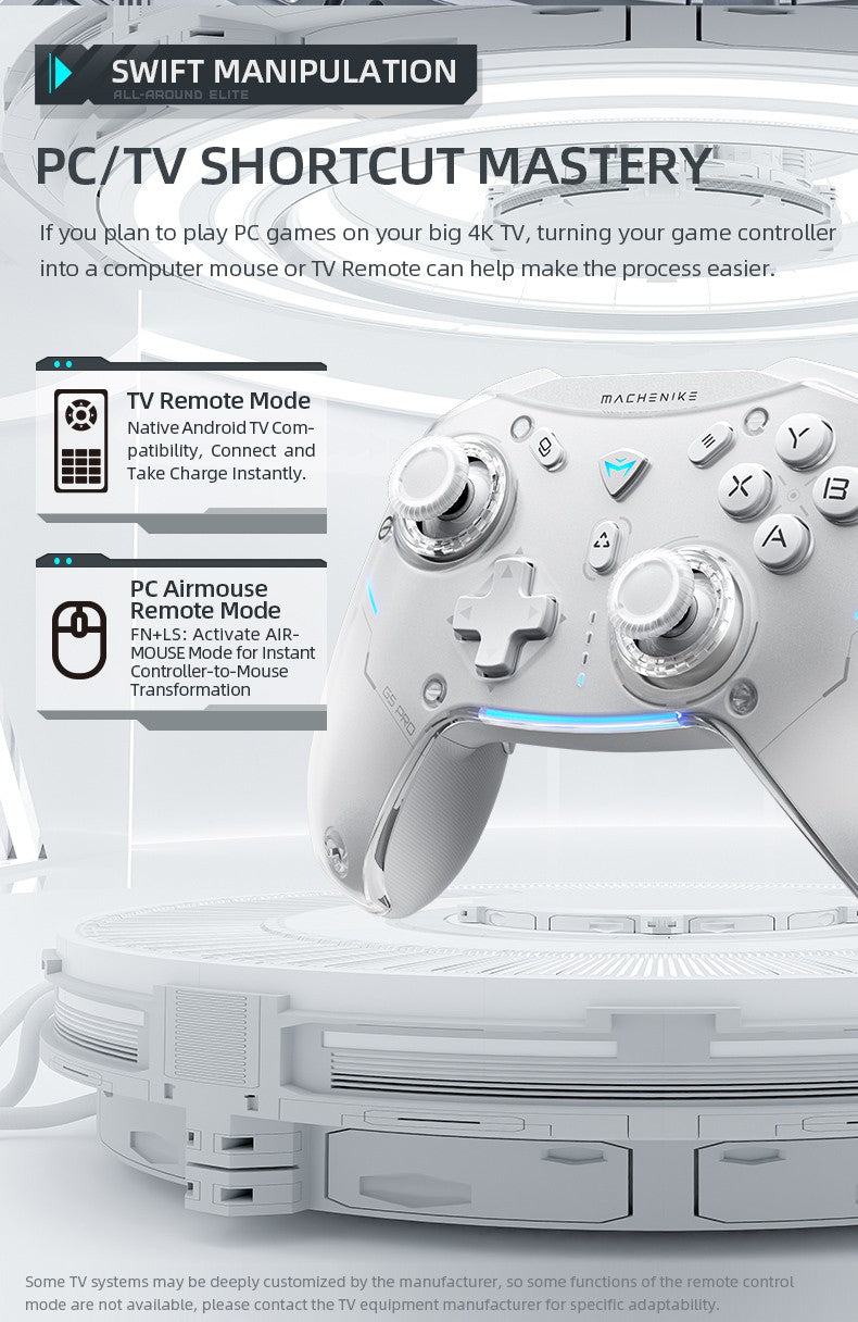 Machenike Gamepad Wireless Gaming Controller G5 Pro Elite Hall Trigger Joystick Mecha-Tactile Buttons For Switch PC Android IOS