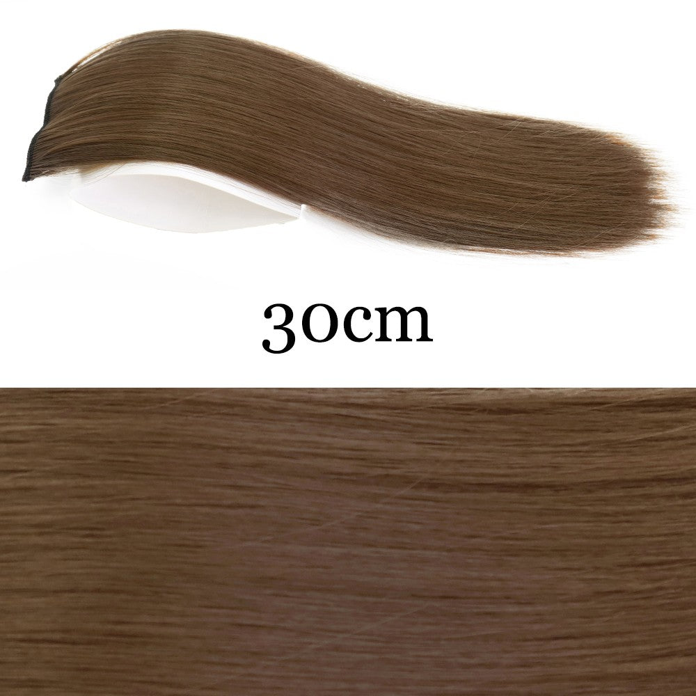 MERISI HAIR Synthetic Invisable Straight Hair Pads Clip In One Piece 2Clips Increase hair volume Hair Extensions Top Side Cover