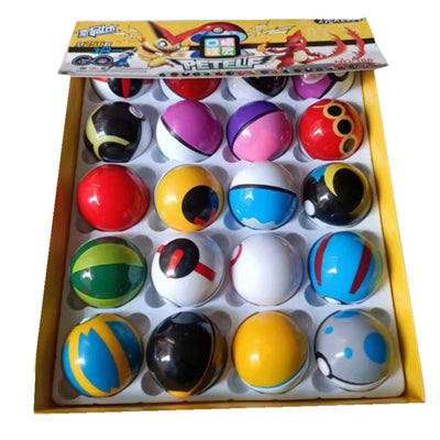 12/20/24Pcs /Set 4-5 Cm PokeBall Model Anime Figure Pocket Monster Pet Elf Dolls Toys For Children's Birthday Gift