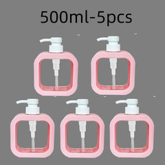 300/500ml Bathroom Soap Dispensers Refillable Lotion Shampoo Shower Gel Holder Portable Travel Dispenser Empty Bath Pump Bottle