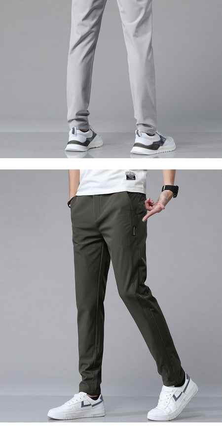 5 Colors Spring Summer Ultra-thin Men's Stretch Slim Straight Casual Pants High Quality Fashion Breathable Golf Sports Trousers