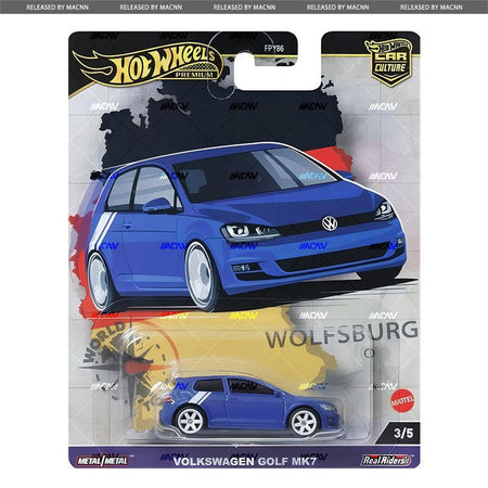 Hot Wheels Premium Car Culture World Tour 1/64 Diecast Volkswagen Golf Brasilia Audi S4 Quattro Alfa Vehicle Model Toy