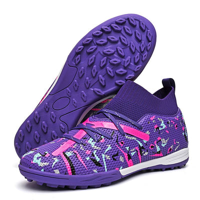 LiXingMing Football Boots Men White Professional High-Tops Soccer Society Cleats Football Shoes Non-Slip Match Training Sneaker
