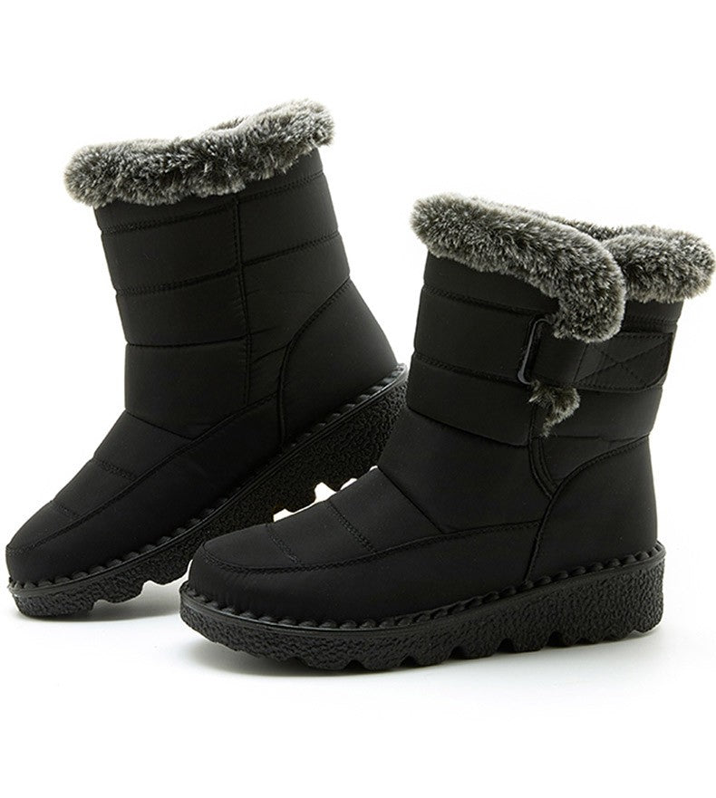 Women's Boots 2025 Trend Winter Shoes For Woman Winter Boots Ankle Low Heels Botas Mujer Waterproof Snow Boots With Fur Shoes