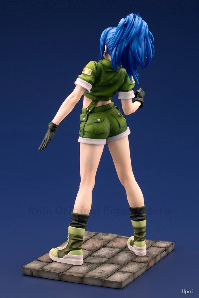 ?In Stcgk?Original Kotobukiya SNK Beauty Girl Series THE KING OF FIGHTERS '97 Leona Heidern Model Toy Statue