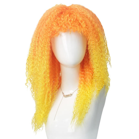 Fashion Colorful Gradient Fluffy Short Hair Multicolor Synthetic Fiber Wig April Fool's Day Halloween Christmas Party