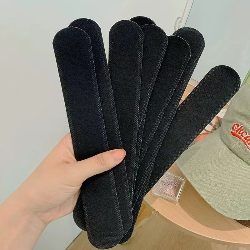 10/100pcs Hat Sweat Absorber Stickers Women Men Cotton Anti-dirt Sports Belt Cap Rim Invisible White Tape Hat Reducer Liner Pad