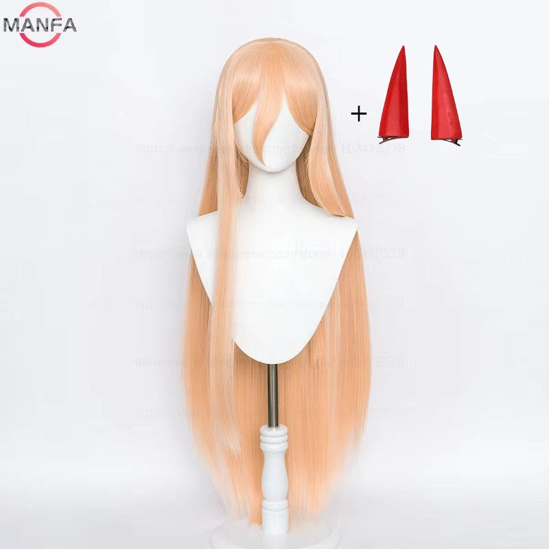 High Quality Anime Marin Kitagawa Power Cosplay Wig Long Pink Orange Heat Resistant Synthetic Hair Wigs + Wig Cap
