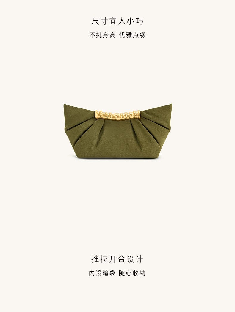 2025 Summer New Evening Handbag For Women Wrinkled Metal Fashion Bag Clutchs ????? ??????? ????????? ??????? ??????? Sac à Main