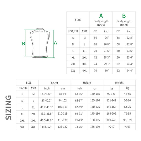 WOSAWE Mens Cycling Windproof Jacket Ultralight Windbreaker MTB Road Bike Vest Water Resistant Long Jersey with 2 way YKK zipper
