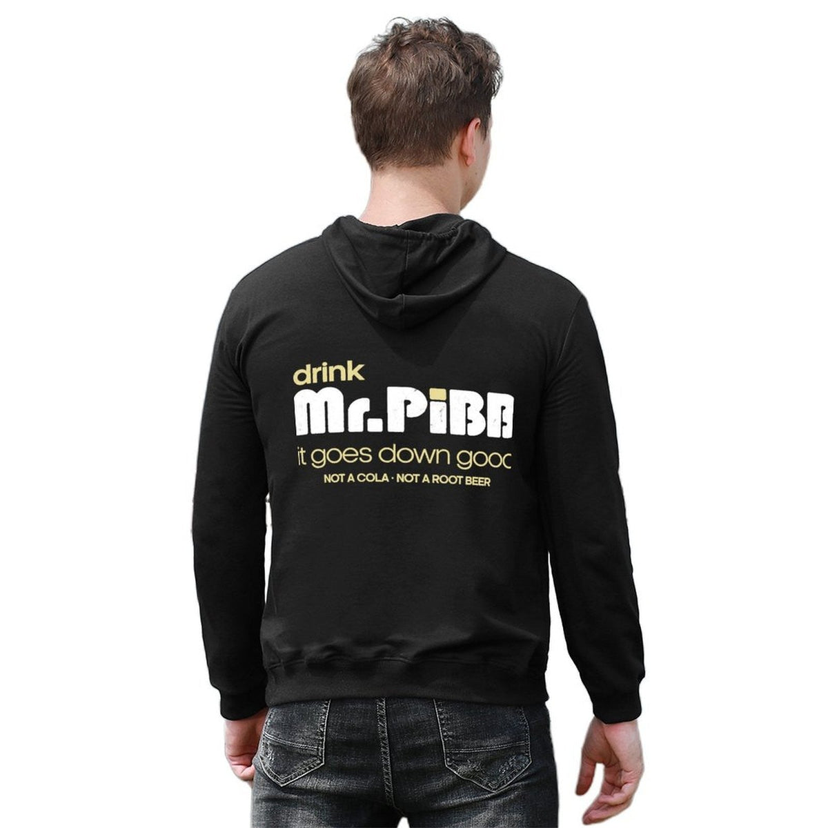 Drink Mr Pibb // Vintage 80s Distressed Style Hoodie fashion men anime clothes blouse aesthetic clothing men's oversize hoodie