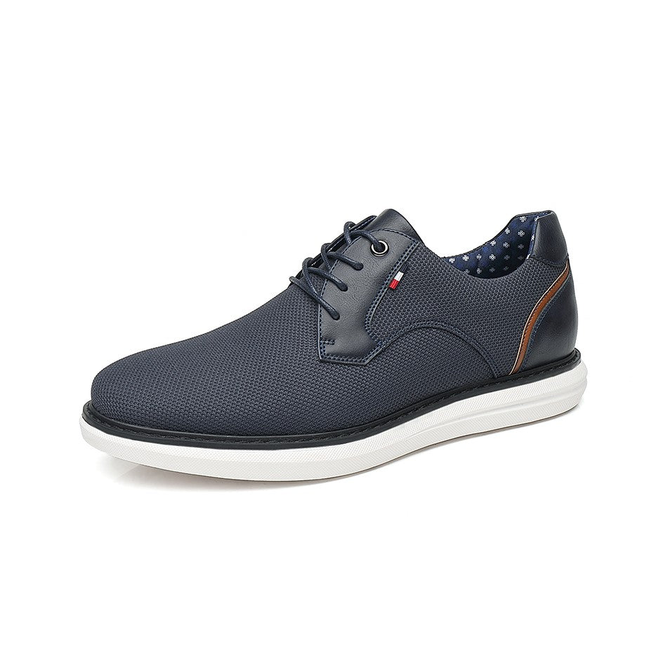 BHKH 2025 Genuine Leather Dress Shoes Comfy Men Casual Shoes Smart Business Work Office Lace-up Men Shoes