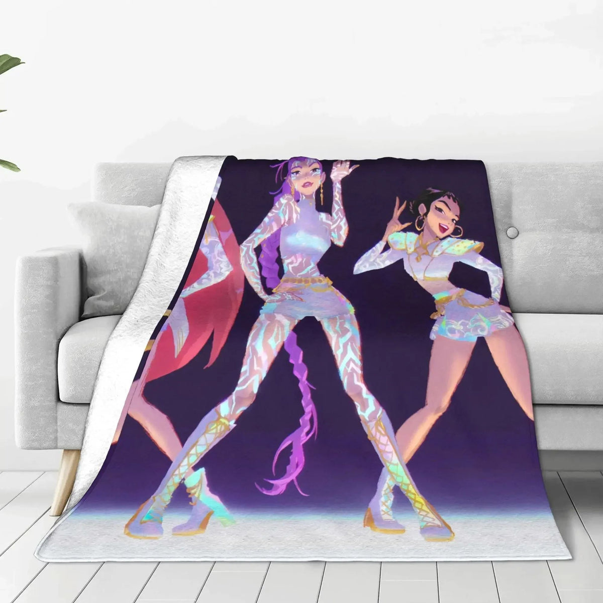 k-pop D-Demon Hunters Huntrix Saja Boys Blanket  Super Warm Comfortable Plush Throw Blanket Child Home Decor Flannel  Bed Cover