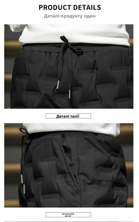 Men's down Cotton Trousers Windproof Waterproof Warm Winter Sports Loose Snowy Long Pants Youth Casual Faion Trendy  C...