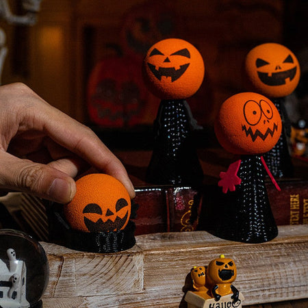 Halloween Bouncing Pumpkin Gifts Halloween Decorations Pressing Bouncing Pumpkin Ornament Day of The Dead Party Favors Gifts