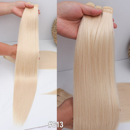 Russia Straight Hair Weave Bundles 65cm 200G Fiber Synthetic Hair Extensions Bio Protein Heat Resistant Ponytail Cosplay Hair