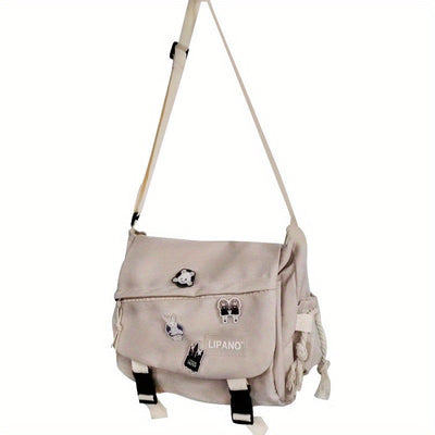 1pc Nylon Handbag Shoulder Bag, Large Capacity Messenger Bag, Men's Crossbody Bag, Student School Bags for Teenagers Daily Use
