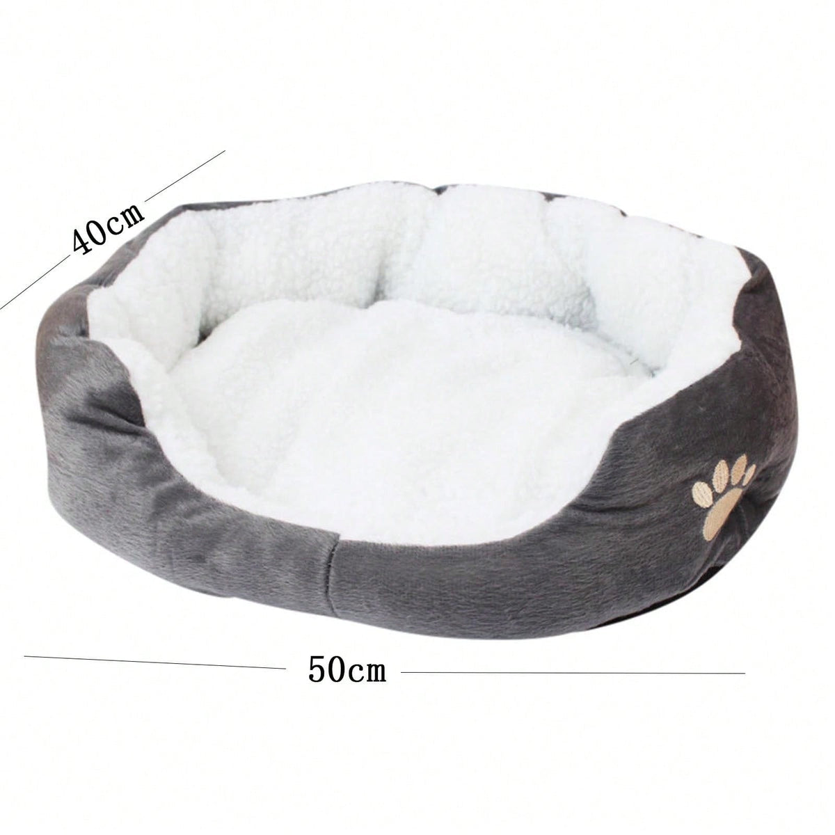 Thickened Warm Lamb Fluffy Pet Bed 50*40CM for Small-Medium Pets