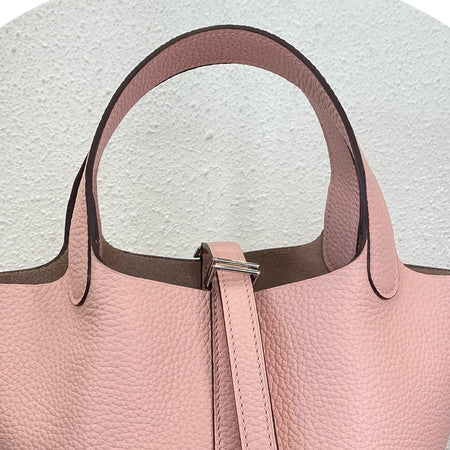 Mendy 22 CM Large size Top Quality Bucket Bags Women's Bag Lady Luxury Designer High End Bag TC Cowhide Golden Sliver