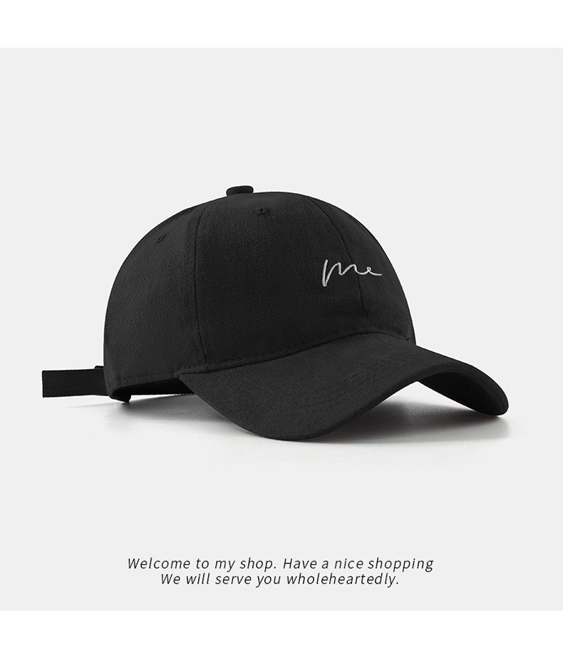 Retro Retro Embroidered Baseball Hat New Big Headed Duck Tongue Hat Letter Fashion Sunshade Hat Women's Adjustable Sports Hat