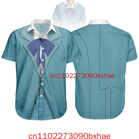 Halloween Phineas Haunted Mansion Costume Shirt Hitchhiking Ghosts Costume Disney Cosplay Hawaii Shirt