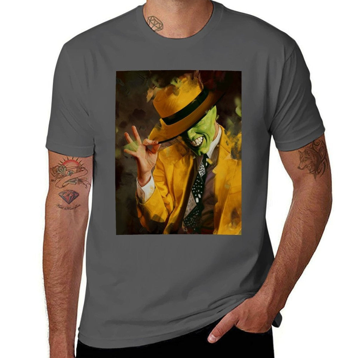The Mask T-Shirt t shirt man plain man t shirts cotton T-Shirt