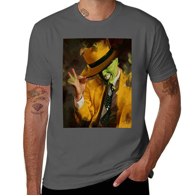 The Mask T-Shirt t shirt man plain man t shirts cotton T-Shirt