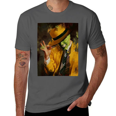 The Mask T-Shirt t shirt man plain man t shirts cotton T-Shirt