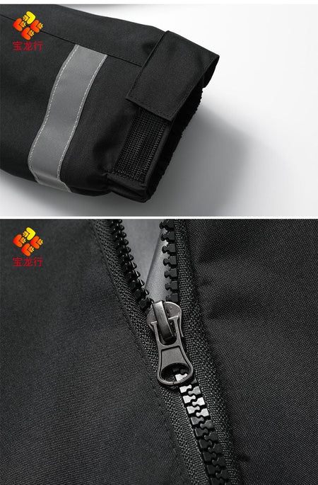 Lightweight Hooded Work Jacket, Waterproof Abrasion Resistant Reflective Outdoor Windbreaker
