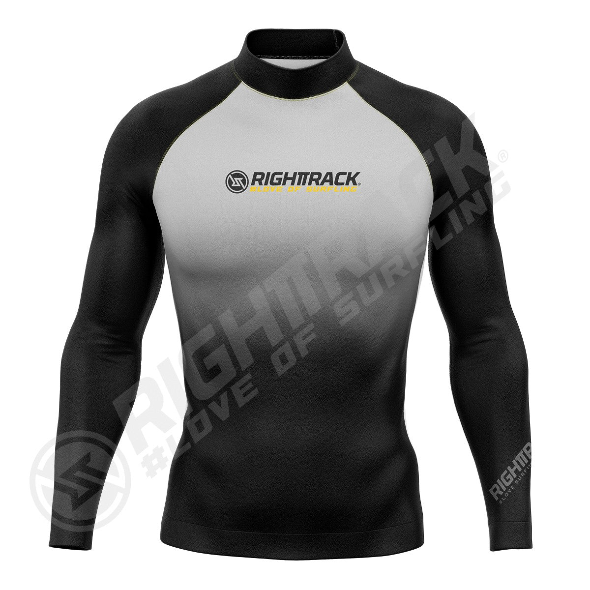 New Men's Surfing Shirt Camouflage Gradient Lycra Rashguard RIGHTTRACK Surf Sportswear Beach UV Protection Swimwear UPF50+